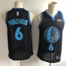 Men's Mavericks #6 Kristaps Porzingis Basketball Jersey Black City Edition