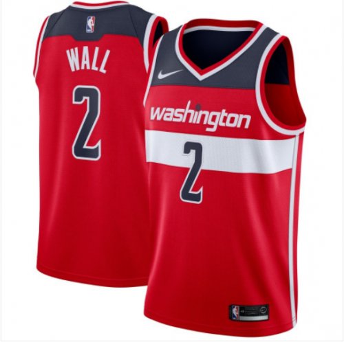 Men's Washington Wizards #2 John Wall Icon Edition Basketball Jersey Red