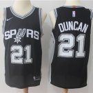 Men's San Antonio Spurs #21 Tim Duncan Black Basketball Swingmen Jersey