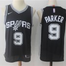 Men's San Antonio Spurs #9 Tony Parker Black Basketball Swingmen Jersey