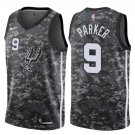 Men's San Antonio Spurs #9 Tony Parker Camouflage City Edition Jersey