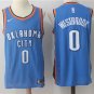 men's & youth Oklahoma Thunders 0 Russell Westbrook Blue Swingmen Basketball Jersey