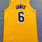 Men's Los Angeles Lakers #6 Lebron James Yellow Basketball Jersey Stitched