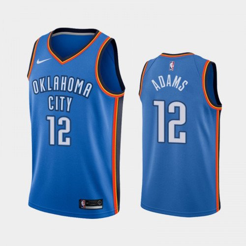 Men's Oklahoma Thunder #12 Steven Adams Blue Swingmen Basketball Jersey