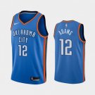 Men's Oklahoma Thunder #12 Steven Adams Blue Swingmen Basketball Jersey