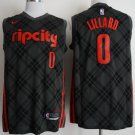 Men's Ripcity Trail Blazers #0 Damian Lillard Black Basketball Jersey