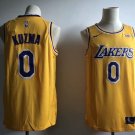 Men's Los Angeles Lakers #0 Kyle Kuzma Basketball Swingmen Jersey Yellow