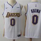 Men's Los Angeles Lakers #0 Kyle Kuzma White Basketball Swingmen Jersey