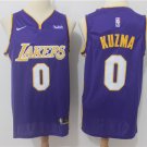 Men's Los Angeles Lakers #0 Kyle Kuzma Purple Basketball Swingmen Jersey