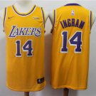 Men's Los Angeles Lakers #14 Brandon Ingram Yellow Basketball Jersey