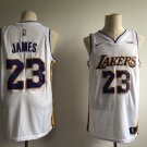 Men's Los Angeles Lakers #23 LeBron James Basketball Swingmen Jersey White