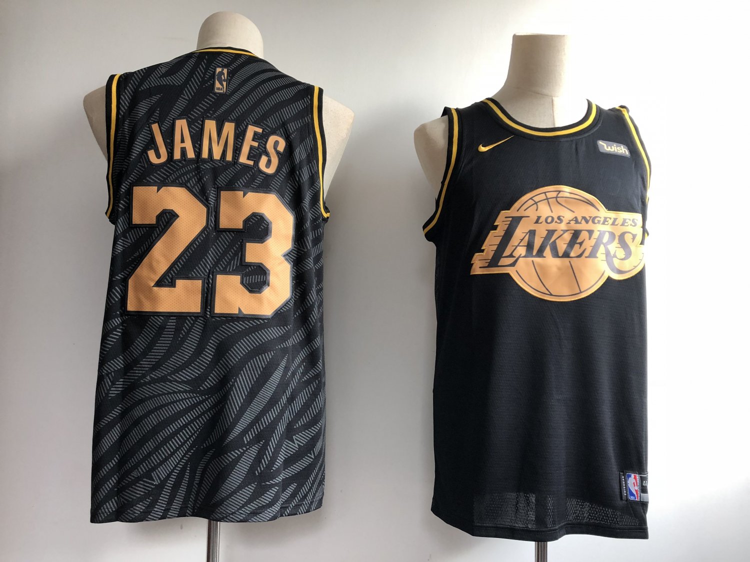 LeBron James Black Gold Basketball Jersey