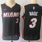 Men's Miami Heat #3 Dwyane Wade Swingman Black Basketball Jersey