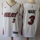 Men's Miami Heat #3 Dwyane Wade Swingman White Basketball Jersey