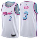 Men's Miami Heat #3 Dwyane Wade Swingman Basketball Jersey White