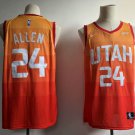 Men's Utah Jazz City Edition 24# Grayson Allen Basketball Jersey Orange