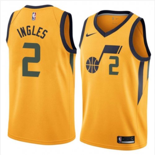 Men's Utah Jazz #2 Joe Ingles Swingman Basketball Jersey Yellow