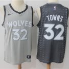 Men's Timberwolves #32 Karl-Anthony Towns 18-19 Gray Jersey City Edition