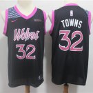 Men's Timberwolves #32 Karl-Anthony Towns 2019 City Edition Jersey Black