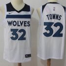 Men's Minnesota Timberwolves #32 Karl-Anthony Towns Basketball Jersey White