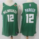 Men's Milwaukee Bucks #12 Jabari Parker Basketball Swingman Jersey Green