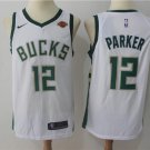 Men's Milwaukee Bucks #12 Jabari Parker Basketball Swingman Jersey White
