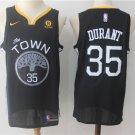 Men's Golden State Warriors 35 Kevin Durant Swingman Basketball Jersey Black