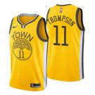 Men's Golden State Warriors #11 Klay Thompson Yellow Earned Edition Jersey