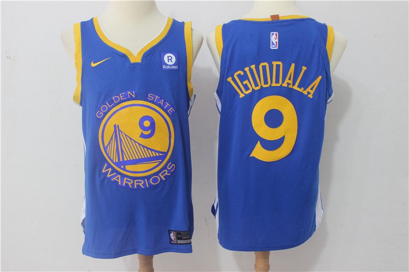 Men's Golden State Warriors 9 Andre Iguodala Swingman Basketball Jersey Blue