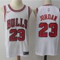 Men's Chicago Bulls #23 Michael Jordan Basketball Swingman Jersey White