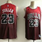 Men's Chicago Bulls #23 Michael Jordan Basketball Throwback Jersey Red Black