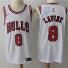 Men's Chicago Bulls #8 Zach LaVine Basketball Swingman Jersey White