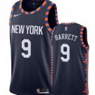 Men's New York Knicks #9 R.J.Barrett Basketball Swingmen Jersey Navy City Edition
