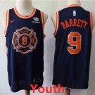 Youth New York Knicks #9 R.J.Barrett Basketball Swingmen Jersey Navy Stitched
