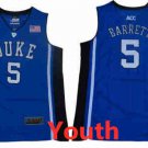 Youth Duke Blue Devils #5 R.J.Barrett Blue College Basketball Jersey