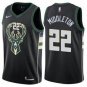 Men's Milwaukee Bucks #22 Khris Middleton Basketball Swingman Jersey Black