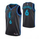 Men's Mavericks #6 Kristaps Porzingis Basketball Jersey Navy City Edition