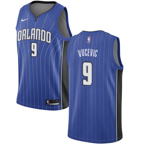 Men's Orlando Magic #9 Nikola Vucevic Swingman Blue Road Basketball Jersey Icon Edition