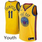 Youth Golden State Warriors #11 Klay Thompson Gold Basketball Jersey City Edition