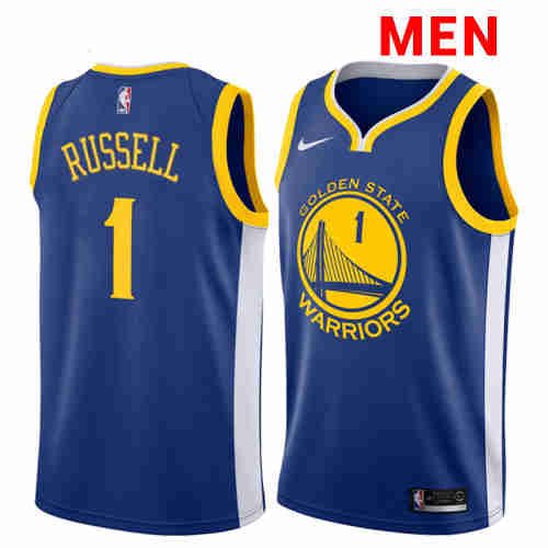 Men's Golden State Warriors #1 D'Angelo Russell Basketball Swingman Jersey Blue
