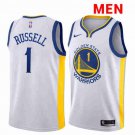Men's Golden State Warriors #1 D'Angelo Russell Basketball Swingman Jersey White