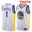 Youth Golden State Warriors #1 D'Angelo Russell Basketball Swingman Jersey White