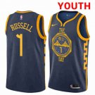 Youth Golden State Warriors #1 D'Angelo Russell Navy City Edition Jersey