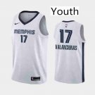 Youth Memphis Grizzlies #17 Jonas Valanciunas Swingman Basketball Jersey White