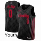 Youth Portland Trail Blazers #0 Damian Lillard Basketball Jersey City Edition Black