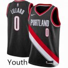 Youth Portland Trail Blazers #0 Damian Lillard Swingman Basketball Jersey Black