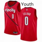 Youth Portland Trail Blazers #0 Damian Lillard Red Earned Edition Jersey