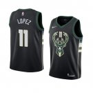 Men's Milwaukee Bucks #11 Brook Lopez Swingman Basketball Jersey Black
