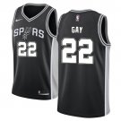 Men's San Antonio Spurs #22 Rudy Gay Swingman Black Basketball Jersey