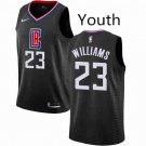 Youth Los Angeles Clippers #23 Louis Williams Swingman Basketball Jersey Black